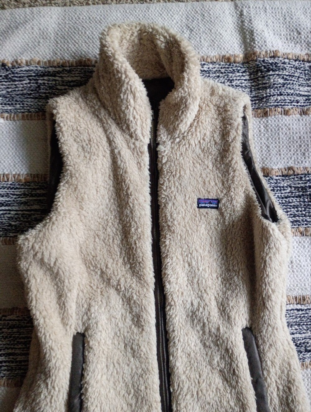 Patagonia Cream Sherpa Fleece Vest